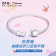 正港Hello Kitty銀手鐲足銀999手鏈女三麗鷗新年禮物送孩子閨蜜女友 凱蒂貓L-銀色S999