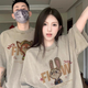 love legend尼克朱迪情侶裝夏季短袖t恤上衣兩件套裝班服定制學(xué)生半袖衣服 灰綠色+灰綠色 2XL 男+XL女