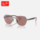 雷朋（Ray.Ban）法拉利聯(lián)名款太陽(yáng)鏡男女款墨鏡戶(hù)外開(kāi)車(chē)眼鏡0RB3794M F001H2銀色鏡面紫色偏光鏡片54
