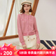 哥弟真的好（GIRDEAR）女裝波浪肌理小香風(fēng)長袖針織開衫女A400901 粉 M (3碼)