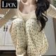 LPOX【小碎花褲】燈芯絨花邊喇叭褲女INS寬松直筒闊腿褲休閑褲女 小碎花長(cháng)褲[] 薄款 M 關(guān)注店鋪 優(yōu)先發(fā)貨