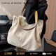 CinvaiKrose輕奢托特包包女包新款2026大容量帆布包女士包購物單肩包 米白