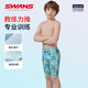 速安視SWANS泳褲男童專(zhuān)業(yè)五分訓練防曬運動(dòng)速干中大童游泳273 亮光綠160