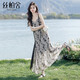 絲柏舍長款連衣裙2025夏裝新款女裝寬松款優(yōu)雅氣質(zhì)大擺吊帶裙