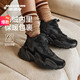 斯凱奇【加絨保暖】女鞋運動(dòng)休閑鞋女高幫鞋加絨老爹鞋熊貓鞋秋冬季 全黑色/BBK 39
