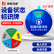 豪思克普 設備狀態(tài)標識牌（10*10CM）亞克力可定制儀器運行標志牌背膠磁吸5區（運行/待機/檢修/保養/停機）