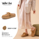 Walker Shop奧卡索拖鞋女軟底一腳蹬勃肯鞋女外穿休閑半拖涼鞋女單鞋媽媽鞋 K152058棕色 39