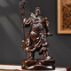 木雕招財關(guān)公財神像擺件實(shí)木工藝品武財神關(guān)二爺神像風(fēng)水供奉店鋪 黑檀木精雕關(guān)公高28厘米