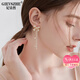 紀(jì)詩哲（GIEVSZHE）輕奢蝴蝶結(jié)流蘇耳環(huán)女小眾耳墜新款耳飾情人節(jié)生日禮物送女友老婆 金色【精美禮盒】