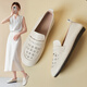 ZHR樂(lè )福鞋女夏季網(wǎng)洞軟底女鞋一腳蹬舒適百搭媽媽鞋 BT81E 米色 37