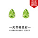 timebetter天然橄欖石耳釘女925銀浪漫水滴青春橄欖綠耳環(huán)送證書生日禮物 天然橄欖石銀耳釘/主石約6*8mm 925銀材質