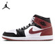 耐克NIKE男子休閑鞋喬丹AJ1 JORDAN1中幫運動(dòng)鞋HF3216-102黑白紅42
