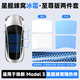 小特叔叔適用于特斯拉煥新Model3/y蜂窩遮陽簾天窗頂部天幕擋車頂隔熱 煥新Model3星艦冰霜隔熱遮陽簾