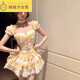 細熙公主裙18嵗甜美女學生洛麗塔連衣裙日常夏日新款多巴胺純欲風 蓬蓬裙 S  適合80-95斤