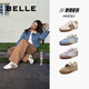 百麗（Belle）張凌赫同款彩虹豆透氣新款德訓(xùn)鞋女商場款運動阿甘鞋B1U1DAM5預(yù)售 【張凌赫/鐘楚曦同色】貝殼米 37 (235mm)