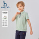 哈吉斯（HAZZYS）品牌童裝男童T恤夏季新款輕薄彈力活力翻領(lǐng)利落時(shí)尚短袖POLO衫 霧草綠 165