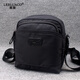 萊旅（Lerluaco）帆布單肩包男休閑斜挎包防水尼龍布包日常出行輕便百搭男士小挎包 黑色 小包18.*8.5*20cm