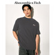 ABERCROMBIE & FITCH男裝女裝情侶裝25夏季小麋鹿美式寬松圓領(lǐng)短袖T恤KI124-5187 深灰色 M (180/100A)