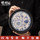 境坊間青花精致吸水小干泡臺功夫茶具托盤壺承家用現(xiàn)代小型陶瓷小干泡臺 繁花吸水陶瓷密胺圓型