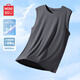 名創(chuàng  )優(yōu)品（MINISO）冰絲背心男夏季健身運動(dòng)網(wǎng)眼透氣吸汗坎肩體恤衫男士寬松無(wú)袖馬甲 深灰(純色) M 170(體重100-120斤左右)