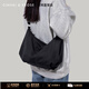 CinvaiKrose休閑簡約包包女包通勤帆布包2025新款百搭單肩餃子包運(yùn)動(dòng)腋下包 黑色