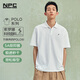 NPC潮牌刺繡【索羅娜】polo短袖男潮流寬松涼感NP41TE66【紅人衣櫥】 柔云白 M