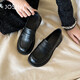卓詩(shī)尼經(jīng)典氣質(zhì)樂(lè )福鞋平底中跟套腳女鞋春夏時(shí)尚百搭女單鞋 黑色 36