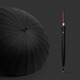 愛(ài)上雨自動(dòng)藤木柄長(cháng)柄雨傘男士大號加固加厚抗風(fēng)抗暴雨商務(wù)復古專(zhuān)用雨傘 全纖維蓮花骨-24骨黑色藤木柄