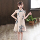 藍(lán)貝妮兒童超仙裙子夏季2025新款女童中國風(fēng)漢服連衣裙小女孩旗袍公主裙 香檳色 160 碼建議身高150CM
