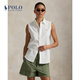 Polo Ralph Lauren 拉夫勞倫  女裝 25年夏季棉質(zhì)牛津布無袖襯衫RL26730 100-白色 M