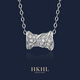 HKHL 925銀沙漏小蠻腰項鏈女士吊墜小眾輕奢高級感鎖骨鏈老婆生日禮物 純銀小蠻腰項鏈