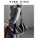 VIBE RING輕奢大容量單肩包女2025新款高級(jí)感斜挎包 黑色 中包