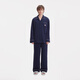 TEENIE WEENIE情侶睡衣棉刺繡翻領(lǐng)家居服套裝 學(xué)院藍(lán)【暖陽休閑】男款開襟 XL