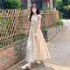 妙奕嘉白色連衣裙女波點(diǎn)2025新款裙子度假夏季女裝純欲長裙高級(jí)感沙灘裙 法式小飛袖波點(diǎn)連衣裙 L 【建議100-115斤】