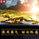 寶佩 高檔金錢(qián)豹汽車(chē)擺件大號招財金色豹子實(shí)心車(chē)載飾品車(chē)內戰豹禮品 金色【特大號31CM】