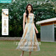 茵曼度假風(fēng)歐若風(fēng)無袖連衣裙2025夏季女裝新品純色寬松氣質(zhì)長裙子 五彩斑斕 M