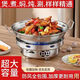 加厚不銹鋼酒精爐小火鍋固體液體宿舍鍋仔便攜飯店干鍋鍋家用套裝 不銹鋼酒精爐 24cm 工廠促銷補貼-限時特惠