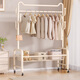喻品衣架落地衣帽架掛衣架臥室客廳可移動(dòng)晾衣收納架子YJ137奶白100