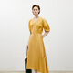 麥檬MM商場(chǎng)同款夏季新款簡(jiǎn)約百搭收腰長(cháng)款連衣裙5E9893401 陽(yáng)光黃 S