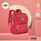 UEK小學(xué)生書(shū)包一二三年級四六男女護脊減負超輕便兒童書(shū)包英倫風(fēng)背包 紅色學(xué)院款3-4年級