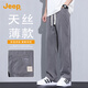 吉普（JEEP）【天絲薄款】高端男士休閑褲男2025夏季寬松闊腿褲冰絲直筒褲子男