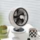 9寸加大5葉搖頭小型電風(fēng)扇臺式循環(huán)扇電風(fēng)扇面辦公室宿舍家用 黑白配色-1.3米線(xiàn)