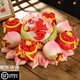 優(yōu)金胚芽壽桃饅頭生日老人祝壽花饃花餑餑壽包花樣 F 紅福袋（3.6斤 約28cm）1800g