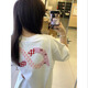 辰衣純國潮牌美式高街hiphop字母刺繡短袖t恤女2025新款夏季學(xué)院風(fēng)上衣 白色（純棉優(yōu)質(zhì)版） M