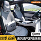 雅派馳汽車(chē)坐墊卡通熊四季通用單片亞麻座椅套半包秋冬可愛(ài)前后排車(chē)座墊 連體款運動(dòng)座椅【豪華版】灰色