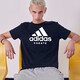 adidas短袖男戶外休閑透氣運(yùn)動(dòng)服健身運(yùn)動(dòng)速干T恤 黑/白（空手道） XL 