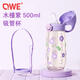 QWE吸管杯500ml木槿紫PPSU奶瓶材質(zhì)耐咬Y型吸嘴大吸力耐摔小清新