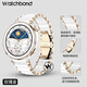 watchbond適用華為手表gt5pro陶瓷表帶gt5丨watch5女款41mm流線型gt4五珠陶瓷智能gt5pro女士18mm白陶瓷腕帶 真陶瓷【gt5pro同款三珠流線】玫瑰金白-玫金扣 GT5