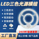 歐普源興家用LED吸頂燈燈芯圓形透鏡光源三色變光遙控模組超亮節(jié)能 環(huán)形模組48W無極遙控三色變光