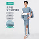 金闌亭春秋款易穿脫護理服骨折專(zhuān)用康復服picc衣服癱瘓病人臥床病號服 薄款-藍色-拉鏈套裝【男款】 L